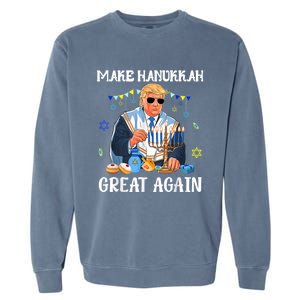 Make Hanukkah Great Again Trump Jewish Ugly Garment-Dyed Sweatshirt