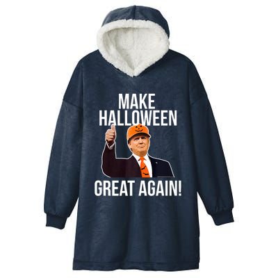 Make Halloween Great Again Donald Trump 2024 Hooded Wearable Blanket