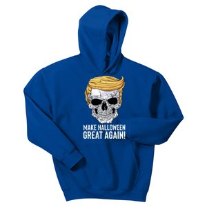 Make Halloween Great Again Funny Trump Funny Gift Skull Gift Kids Hoodie