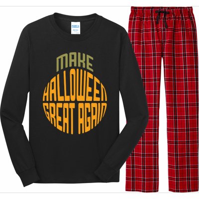 Make Halloween Great Again Funny Trick Or Treat Gift Long Sleeve Pajama Set