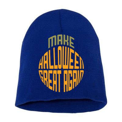 Make Halloween Great Again Funny Trick Or Treat Gift Short Acrylic Beanie