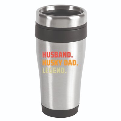 Men Husband Husky Dad Legend Siberian Huskies Dog Dad Father 16oz Travel Tumbler