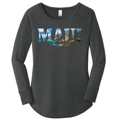 Maui Hawaii Hawaiian Islands Surf Surfing Surfer Gift Women's Perfect Tri Tunic Long Sleeve Shirt