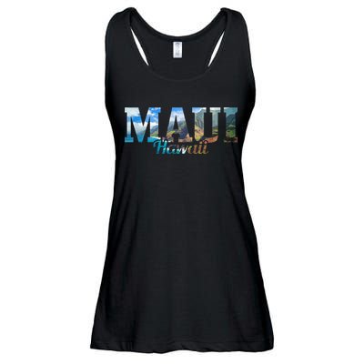 Maui Hawaii Hawaiian Islands Surf Surfing Surfer Gift Ladies Essential Flowy Tank