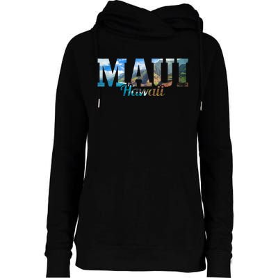 Maui Hawaii Hawaiian Islands Surf Surfing Surfer Gift Womens Funnel Neck Pullover Hood