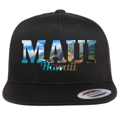 Maui Hawaii Hawaiian Islands Surf Surfing Surfer Gift Flatbill Hat