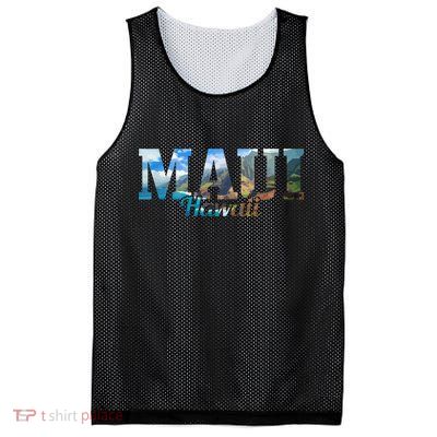 Maui Hawaii Hawaiian Islands Surf Surfing Surfer Gift Mesh Reversible Basketball Jersey Tank