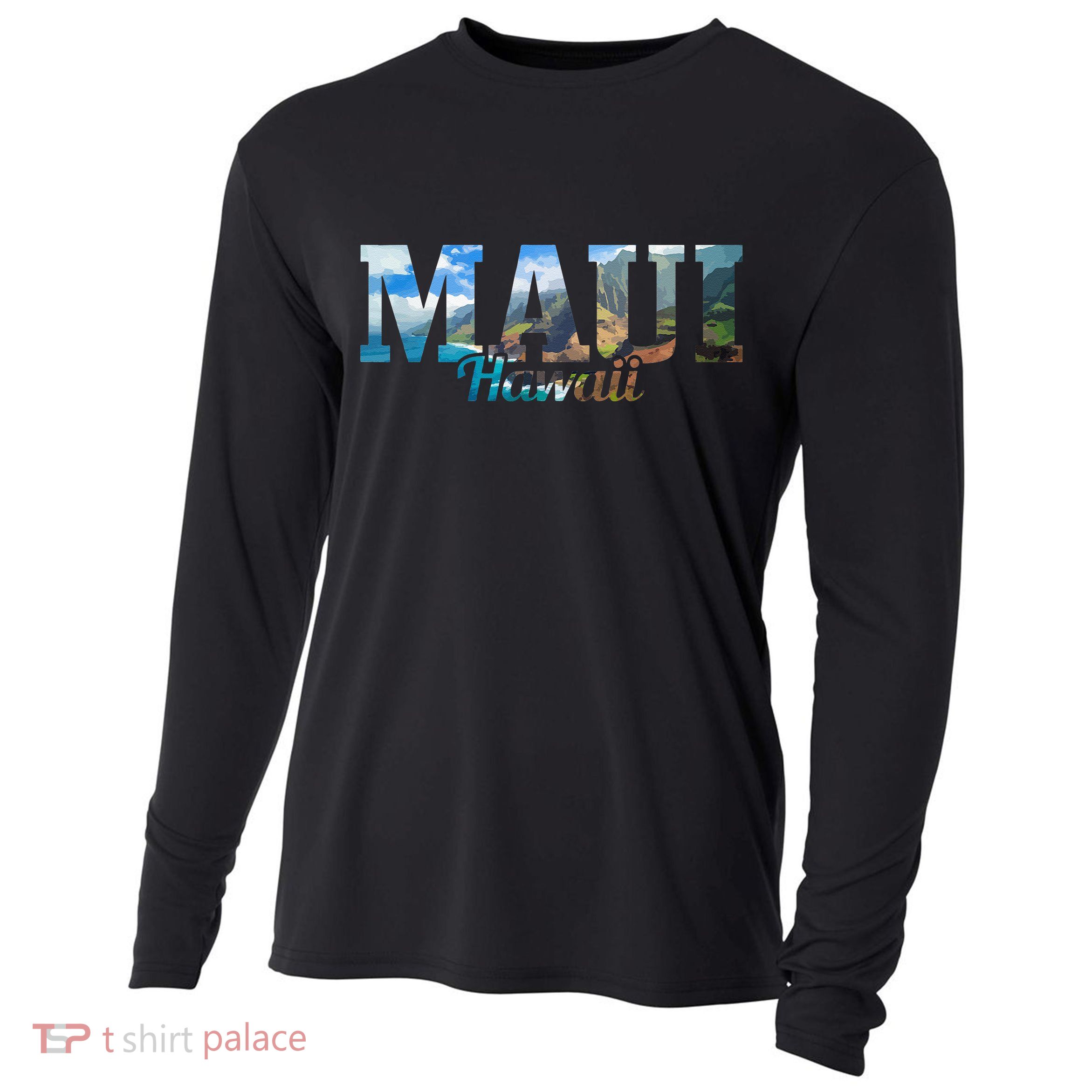 Maui Hawaii Hawaiian Islands Surf Surfing Surfer Gift Cooling Performance Long Sleeve Crew