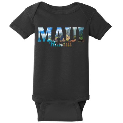 Maui Hawaii Hawaiian Islands Surf Surfing Surfer Gift Baby Bodysuit