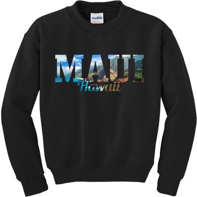 Maui Hawaii Hawaiian Islands Surf Surfing Surfer Gift Kids Sweatshirt