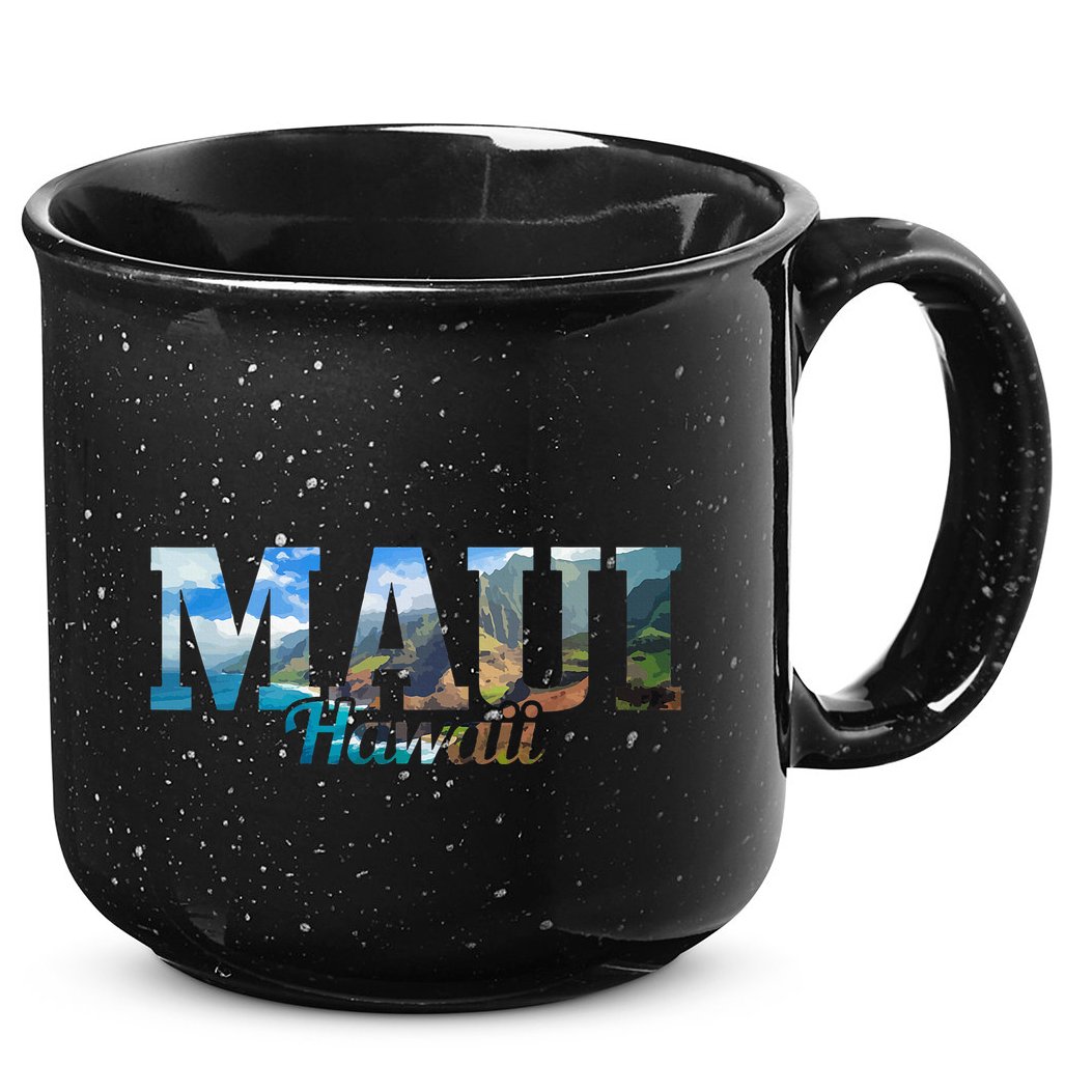 Maui Hawaii Hawaiian Islands Surf Surfing Surfer Gift 15oz Campfire Ceramic Mug
