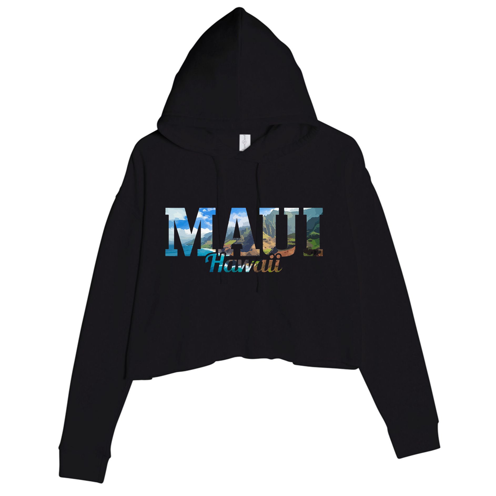 Maui Hawaii Hawaiian Islands Surf Surfing Surfer Gift Crop Fleece Hoodie