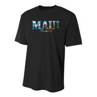 Maui Hawaii Hawaiian Islands Surf Surfing Surfer Gift Youth Performance Sprint T-Shirt