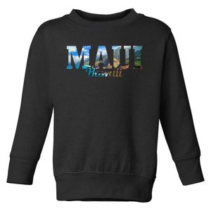 Maui Hawaii Hawaiian Islands Surf Surfing Surfer Gift Toddler Sweatshirt