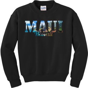 Maui Hawaii Hawaiian Islands Surf Surfing Surfer Gift Kids Sweatshirt