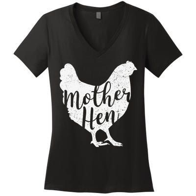 Mother Hen Happy Mother's Day Cute Chicken Gift For Women Women's V-Neck T-Shirt