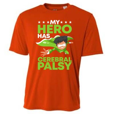 My Hero Has Cerebral Palsy Awareness Cp Supporter Gift Cooling Performance Crew T-Shirt