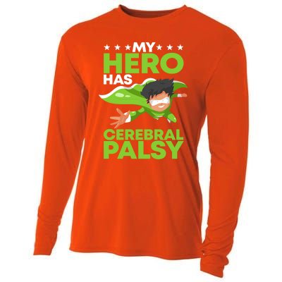 My Hero Has Cerebral Palsy Awareness Cp Supporter Gift Cooling Performance Long Sleeve Crew