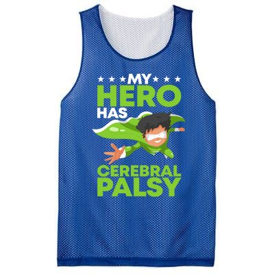 My Hero Has Cerebral Palsy Awareness Cp Supporter Gift Mesh Reversible Basketball Jersey Tank