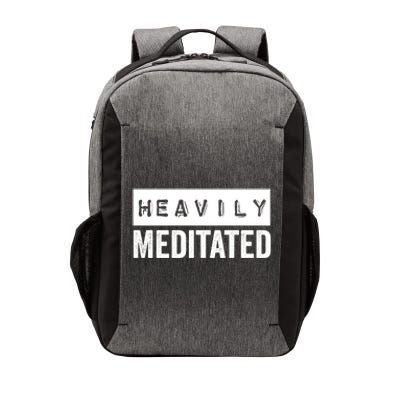 Meditation Humor Heavily Meditated Mindfulness Funny Gift Vector Backpack