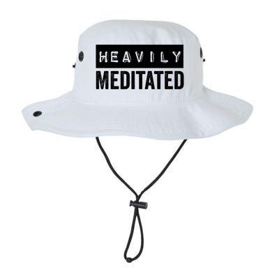 Meditation Humor Heavily Meditated Mindfulness Funny Gift Legacy Cool Fit Booney Bucket Hat