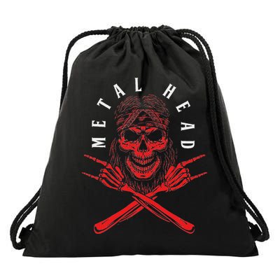 Metal Head Heavy Metal Death Metal Drawstring Bag