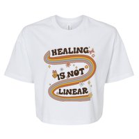 Mental Health Healing Is Not Linear Therapy Bella+Canvas Jersey Crop Tee