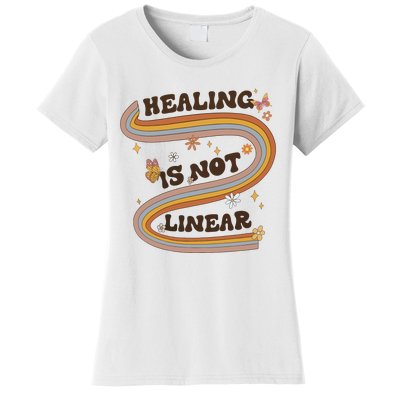 Mental Health Healing Is Not Linear Therapy Women's T-Shirt