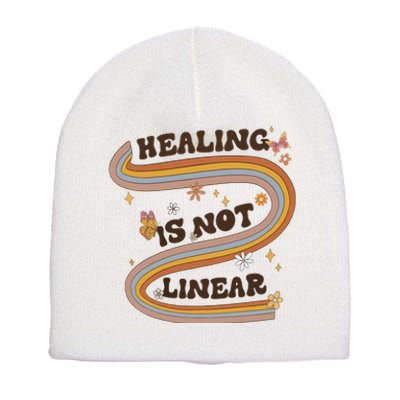 Mental Health Healing Is Not Linear Therapy Short Acrylic Beanie