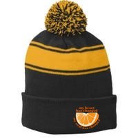 My Heart Has Changed My Soul Has Changed Front & Back Stripe Pom Pom Beanie