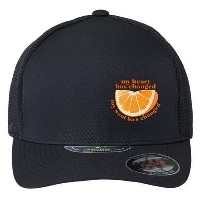 My Heart Has Changed My Soul Has Changed Front & Back Flexfit Unipanel Trucker Cap