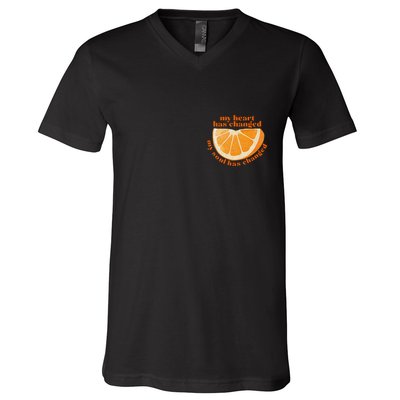 My Heart Has Changed My Soul Has Changed Front & Back V-Neck T-Shirt