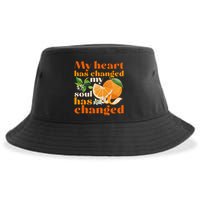 My Heart Has Changed My Soul Has Changed Front & Back Sustainable Bucket Hat