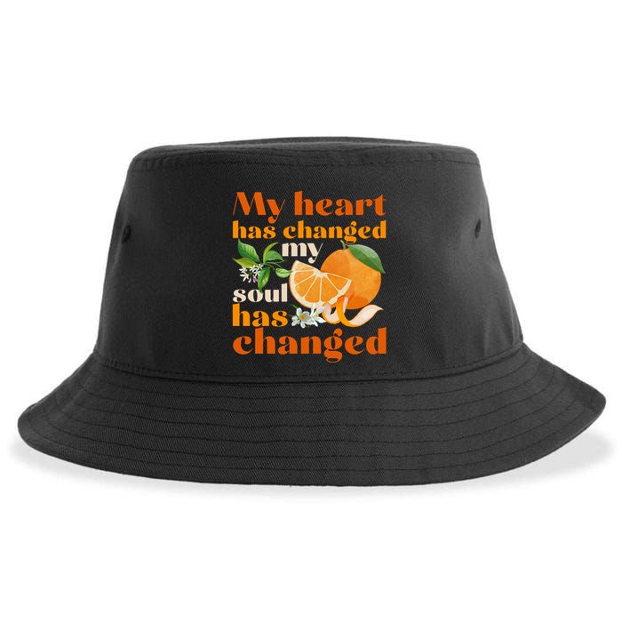 My Heart Has Changed My Soul Has Changed Front & Back Sustainable Bucket Hat