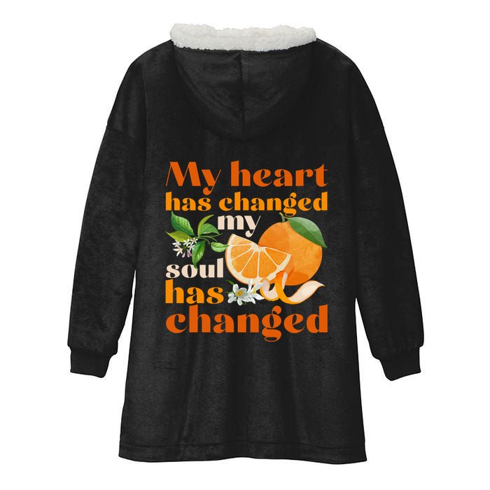 My Heart Has Changed My Soul Has Changed Front & Back Hooded Wearable Blanket