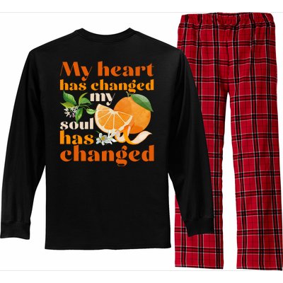 My Heart Has Changed My Soul Has Changed Front & Back Long Sleeve Pajama Set