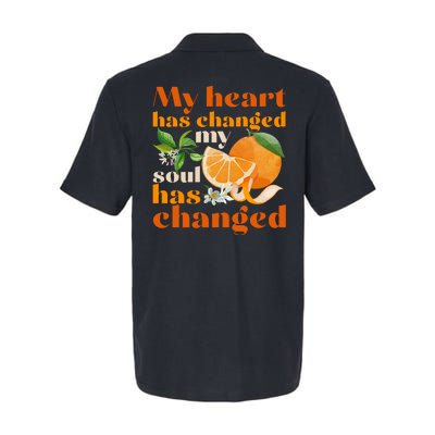 My Heart Has Changed My Soul Has Changed Front & Back Softstyle Adult Sport Polo