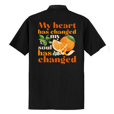 My Heart Has Changed My Soul Has Changed Front & Back Dry Zone Grid Polo