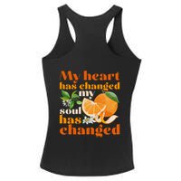 My Heart Has Changed My Soul Has Changed Front & Back Ladies PosiCharge Competitor Racerback Tank
