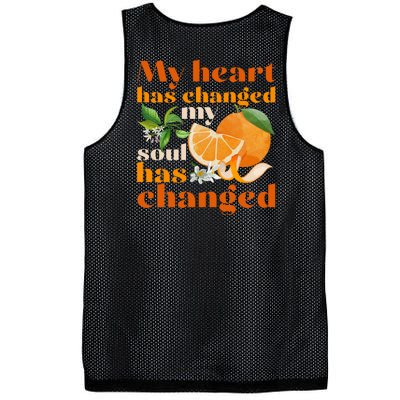 My Heart Has Changed My Soul Has Changed Front & Back Mesh Reversible Basketball Jersey Tank