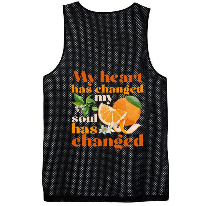 My Heart Has Changed My Soul Has Changed Front & Back Mesh Reversible Basketball Jersey Tank