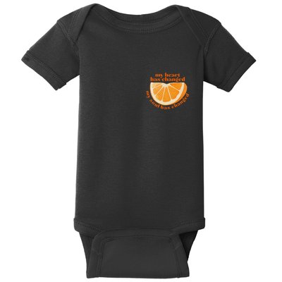My Heart Has Changed My Soul Has Changed Front & Back Baby Bodysuit