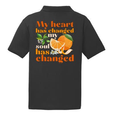 My Heart Has Changed My Soul Has Changed Front & Back PosiCharge RacerMesh Polo