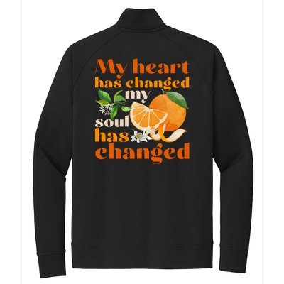 My Heart Has Changed My Soul Has Changed Front & Back Stretch Full-Zip Cadet Jacket