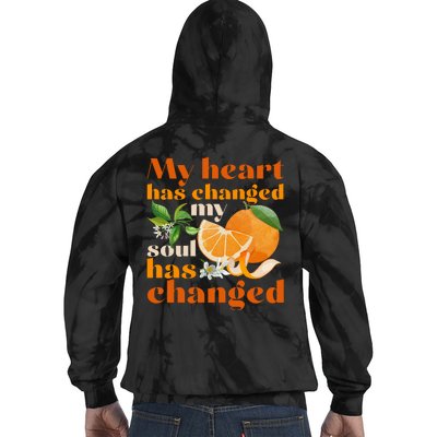 My Heart Has Changed My Soul Has Changed Front & Back Tie Dye Hoodie