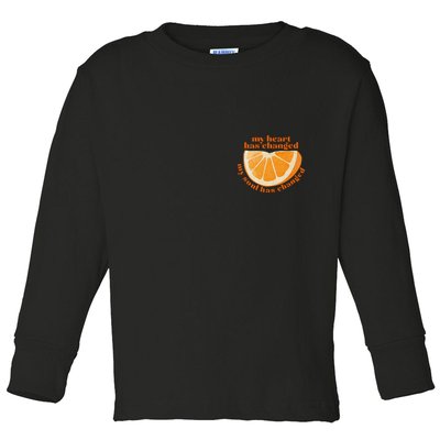 My Heart Has Changed My Soul Has Changed Front & Back Toddler Long Sleeve Shirt