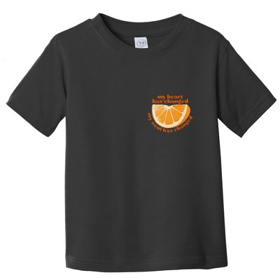 My Heart Has Changed My Soul Has Changed Front & Back Toddler T-Shirt
