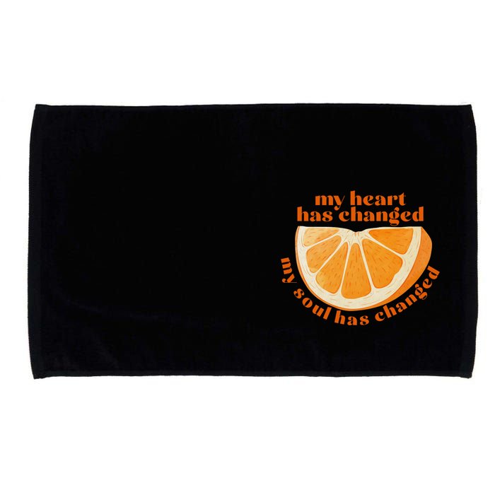 My Heart Has Changed My Soul Has Changed Front & Back Microfiber Hand Towel