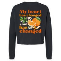 My Heart Has Changed My Soul Has Changed Front & Back Cropped Pullover Crew