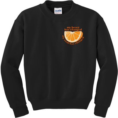 My Heart Has Changed My Soul Has Changed Front & Back Kids Sweatshirt